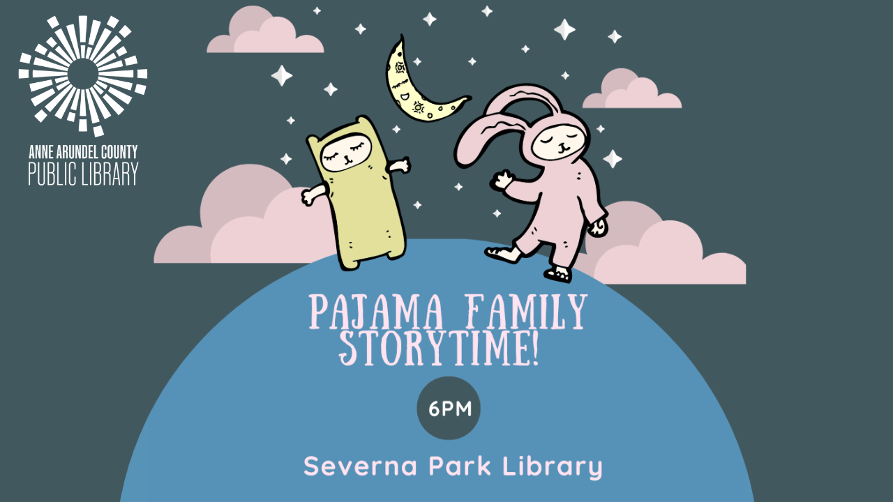 Pajama Family Storytime animals in pajamas under moonlight