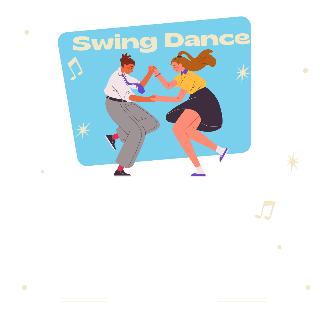 Two people swing dancing
