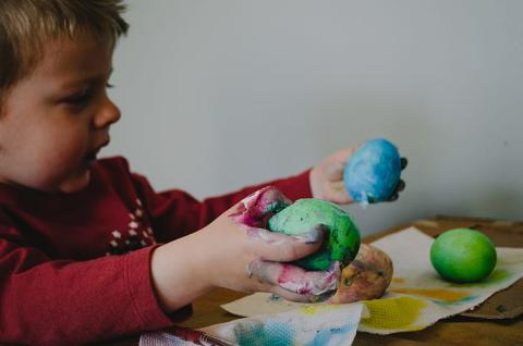 Child with play dough